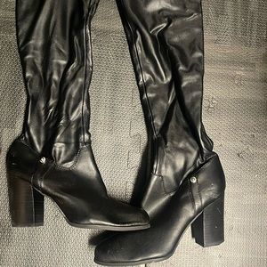 Black knee high boots